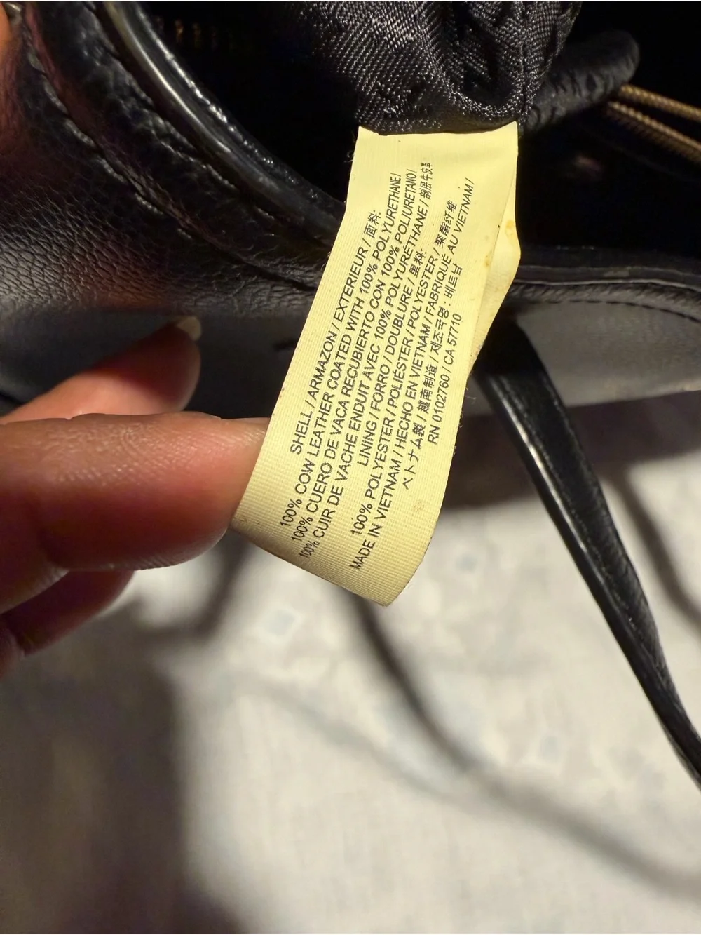 kate spade Black Leather Tote with Gold Hardware NON STRAP.